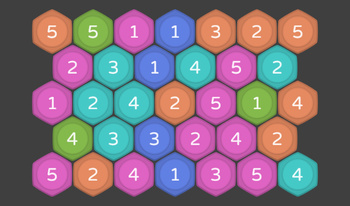 Hexa Number Merge Puzzle