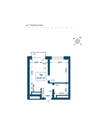 Квартира 33,1 м², 1-комнатная - изображение 2