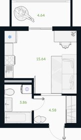 Квартира 26,4 м², 1-комнатная - изображение 1