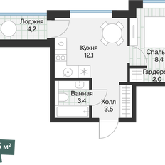 Квартира 31,4 м², 1-комнатная - изображение 3