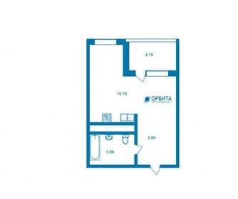 Квартира 22 м², студия - изображение 1